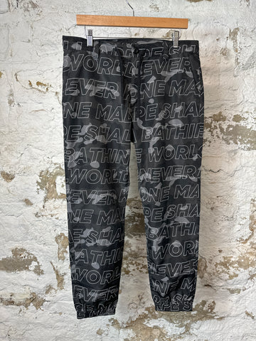 Bape Black Camo World Gone Mad Pants Sz L