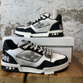 Louis Vuitton Black White Strap Trainer Sneaker Sz 10 (8.5LV)