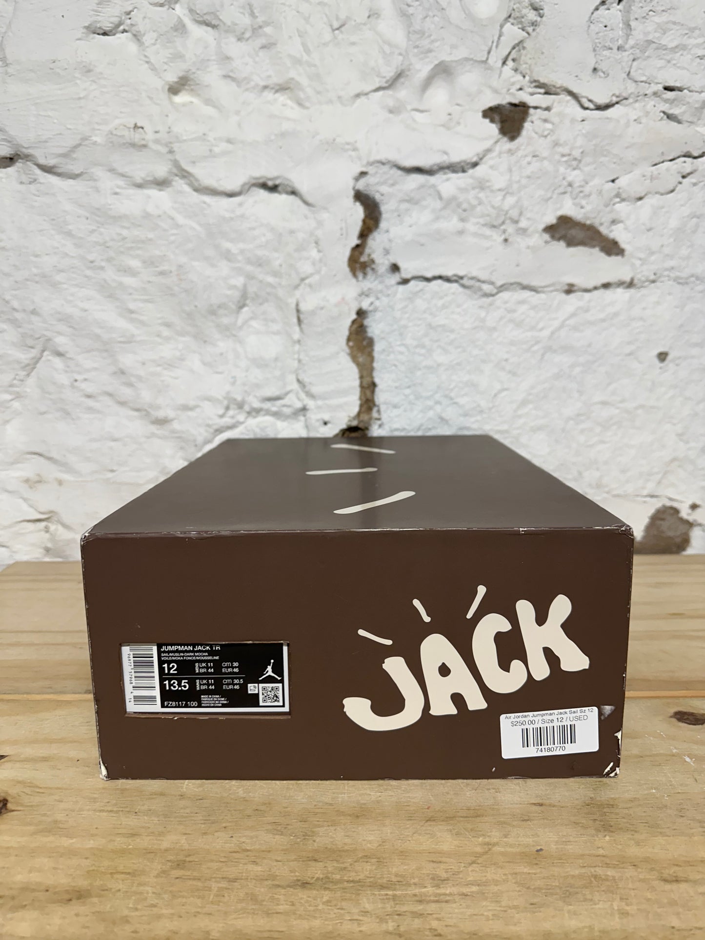 Air Jordan Jumpman Jack Travis Scott Sail Sz 12