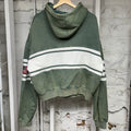 Vale Cursive Green Zip Up Hoodie Sz M