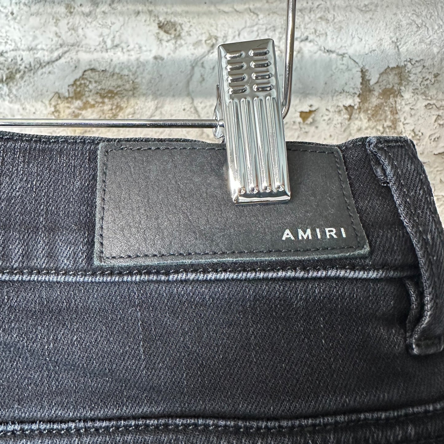 Amiri MX1 Camo Spell Black Denim Jeans Sz 32