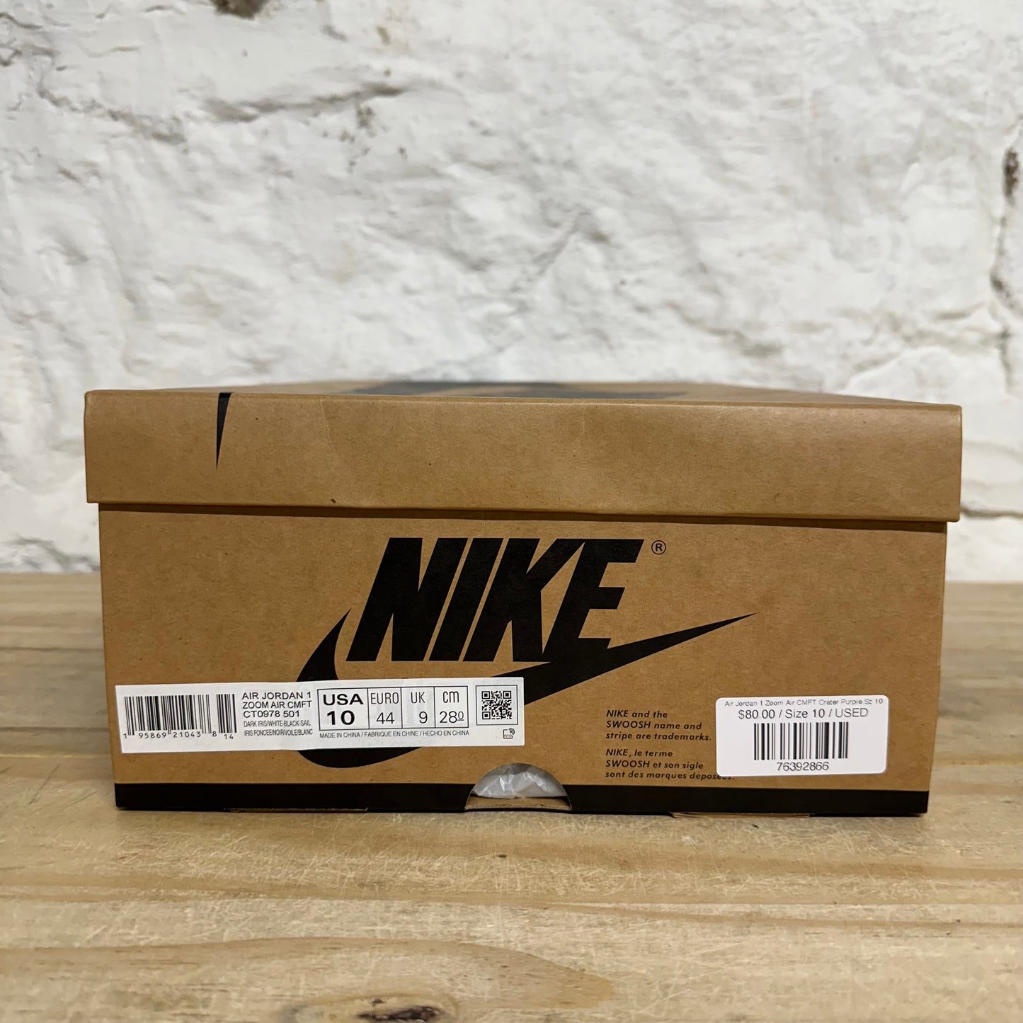 Air Jordan 1 High Zoom Air CMFT Crater Purple Sz 10