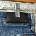 Amiri MX1 Blue Plaid Flannel Dark Blue Denim Jeans Sz 29