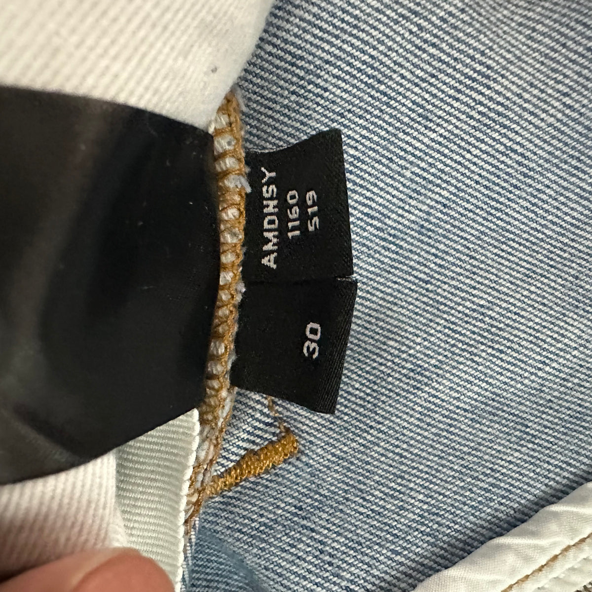 Amiri MX1 Light Denim Patch Blue Denim Jeans Sz 30