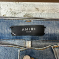 Amiri MX1 Cracked Orange Blue Denim Jeans Sz 29