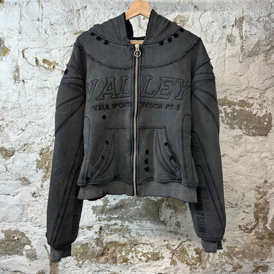 Vale Armor Zip Up Hoodie Gray Sz M