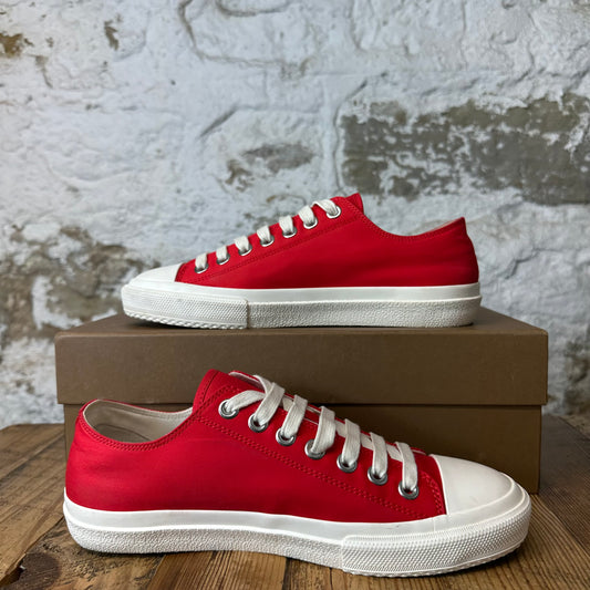 Burberry Red White Spellout Larkhall Sneaker Sz 8 (41)