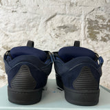 Lanvin Curb Black Lace Navy Sneaker Sz 10 (43)