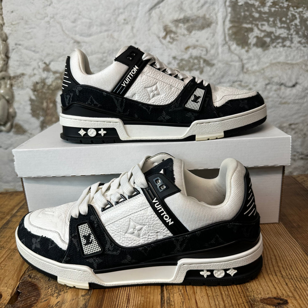 Louis Vuitton Black White Trainer Sneaker Sz 8.5 (7LV)