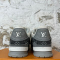 Louis Vuitton Grey Monogram White Trainer Sneaker Sz 11 (9.5LV)