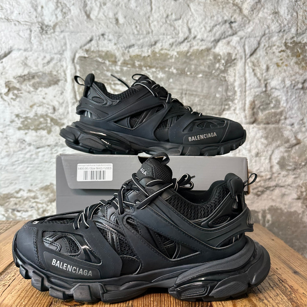 Balenciaga Track Runner Triple Black Sneaker Sz 9 (42)