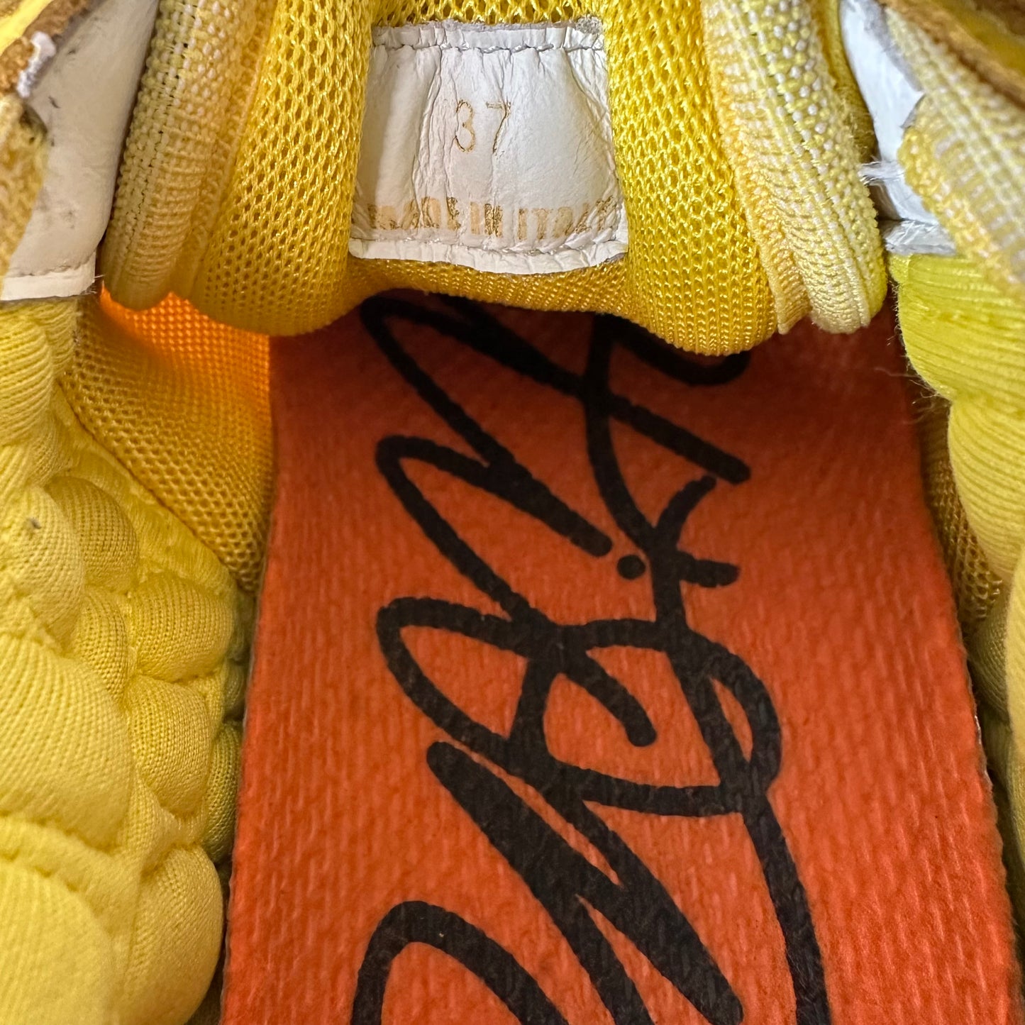 Versace Chain Reaction Yellow White Sneaker Sz 5 (37)