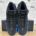 Air Jordan 14 Black University Blue Sz 10