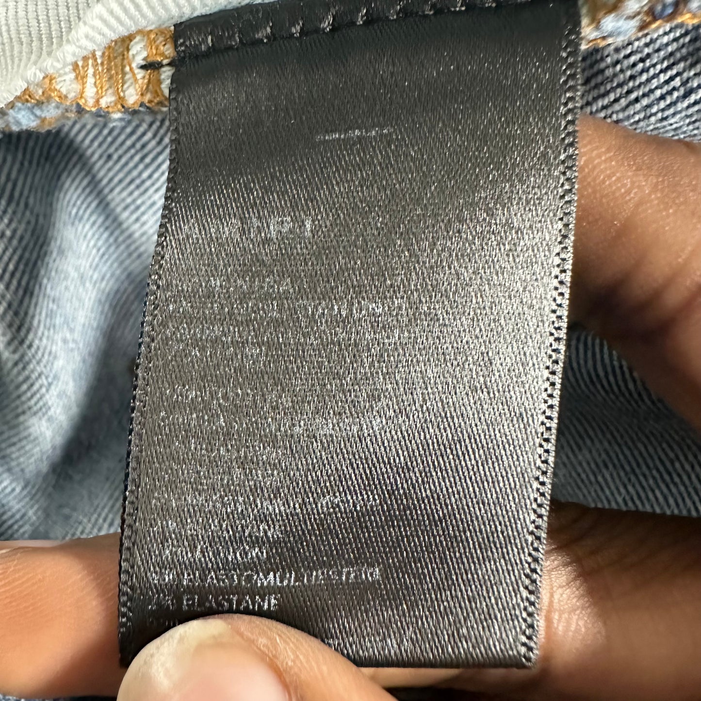 Amiri MX1 Crystal Patch Washed Blue Denim Jeans Sz 36