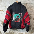 Supreme Salem Black Red Half Zip Stadium Jacket Sz M DS