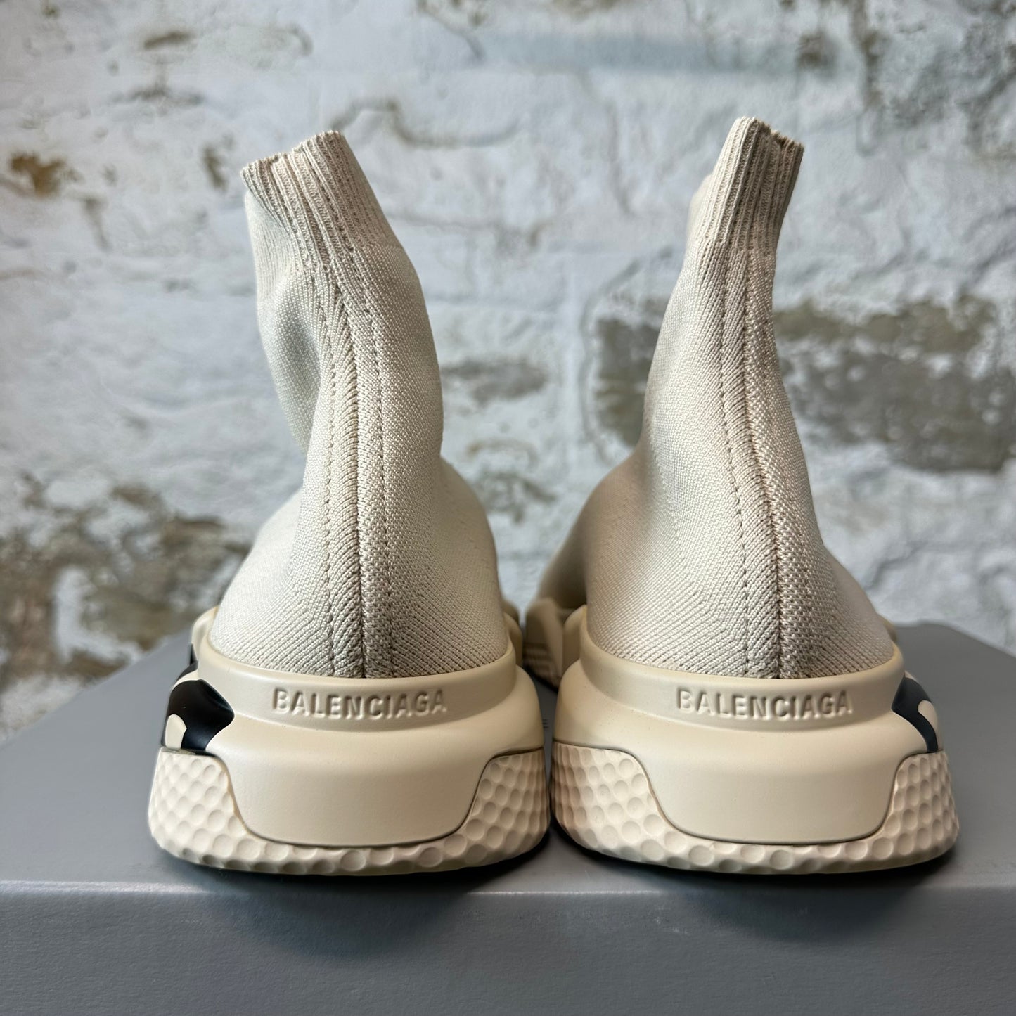Balenciaga Sock Runner Light Beige Graffiti Sneaker DS