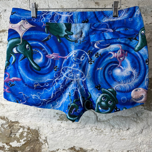 Dior Kenny Scharf Oblique Blue Trunks Sz M