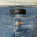Amiri MX1 Blue Suede Blue Denim Jeans Sz 36