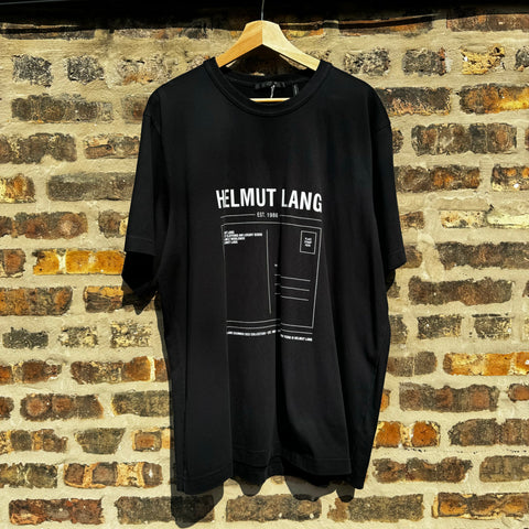 Helmut Lang Black White Graphic T-Shirt Sz 2XL