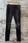 Amiri Dark Gray Paint Splatter Denim Jeans Sz 30