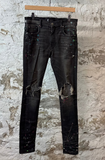 Amiri Dark Gray Paint Splatter Denim Jeans Sz 30