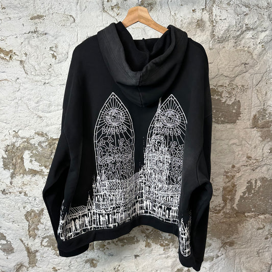 Who Decides War White Stained Glass Hoodie Black Sz XXL