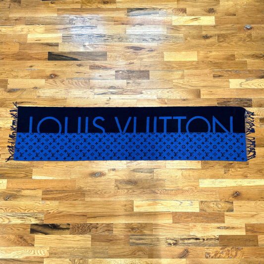 Louis Vuitton Blue Cashmere Scarf
