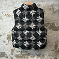 Amiri AM Spiral Print Puffer Vest Black Sz S