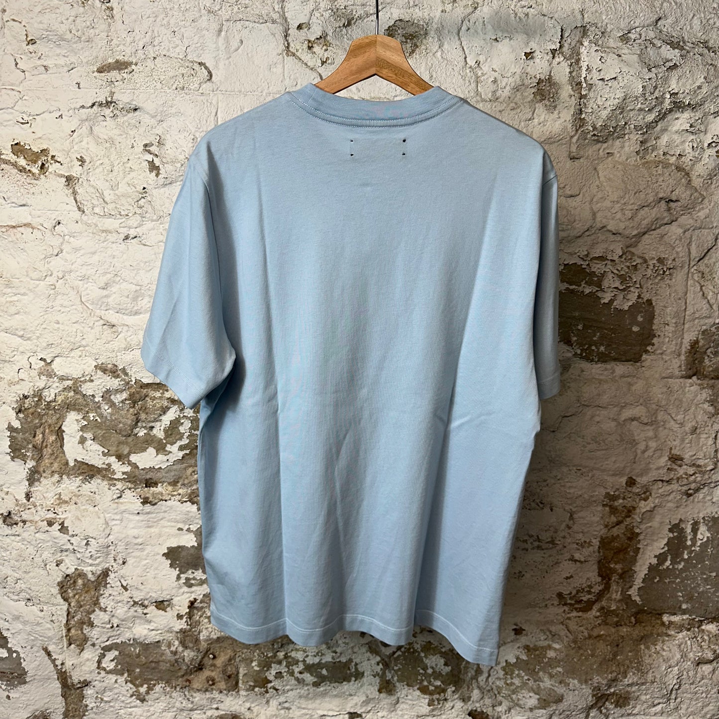 Amiri Blue Leather Stagger Spell T-shirt Sz M