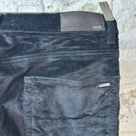 Amiri Plain Black Velour Jeans Sz 34