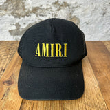 Amiri Yellow Spell Black Trucker Hat