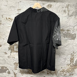 Prada Double Match Black Button Up Shirt Sz XL