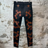 Amiri Chemist Orange Star Black Denim Sz 32