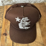 Hellstar Rhinestone Logo Brown Hat