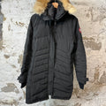 Canada Goose Lorette Parka Jacket Black Sz L (Womens)