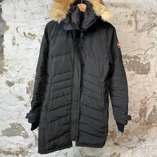 Canada Goose Lorette Parka Jacket Black Sz L (Womens)