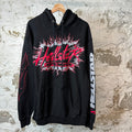 Hellstar Red Gel Logo Hoodie Black Sz L