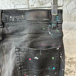 Amiri Dark Gray Paint Splatter Denim Jeans Sz 30