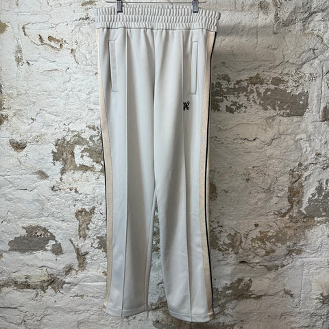 Palm Angels Cream Stripe Gray Track Pants Sz M