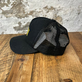 Amiri Yellow Spell Black Trucker Hat