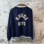 Rhude Boys Navy Varsity Jacket Sz XL