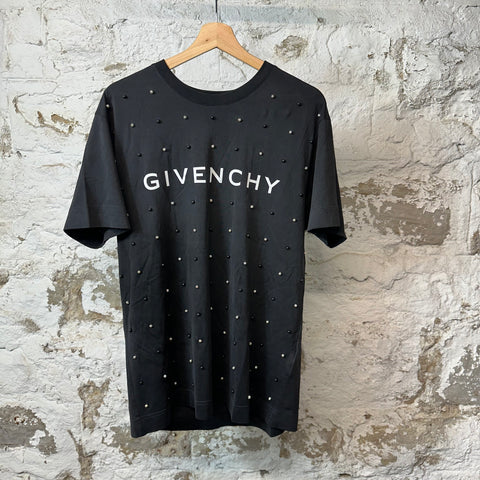 Givenchy Beaded Spellout T-shirt Black Sz S