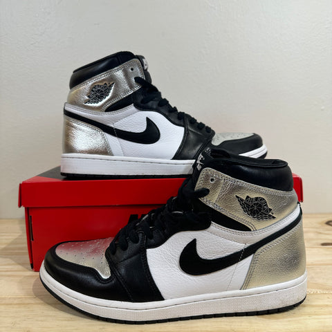 Air Jordan 1 Retro High Silver Toe Sz 10 (11.5W)