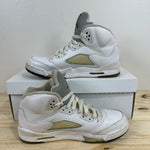 Air Jordan 5 White Metallic Sz 7Y