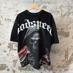 Godspeed Skull Flag T-shirt Black Sz L