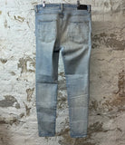 Amiri Tie Dye Patch Blue Denim Size 36