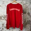 Chrome Hearts Scroll Spell L/s Red Sz XL