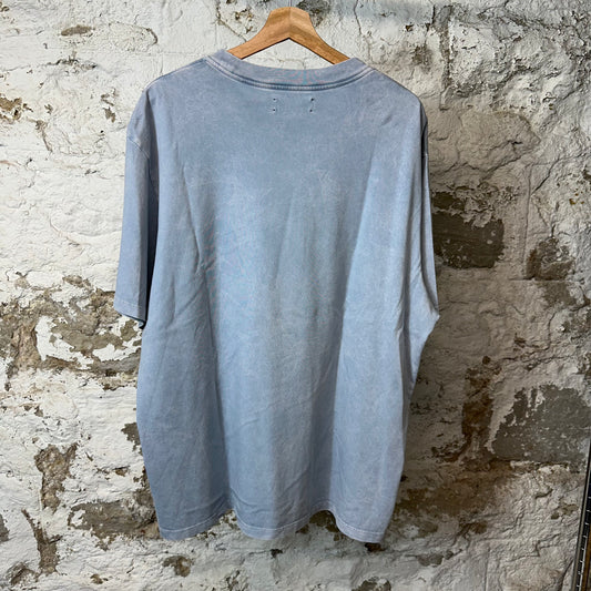 Amiri Vine Spell Washed Blue T-shirt Sz XL