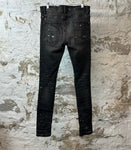 Amiri Dark Gray Paint Splatter Denim Jeans Sz 30