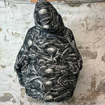 Supreme HR Giger Black White Puffer Jacket Sz M